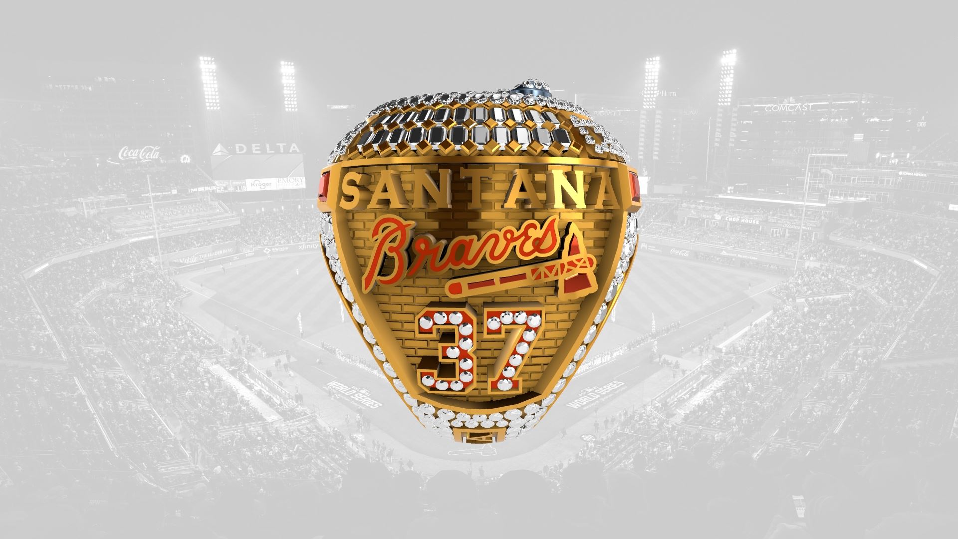 2021 Braves World Series Ring - Edgar Santana